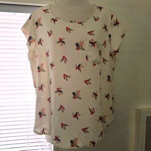 LILY WHITE Cream Floral Blouse